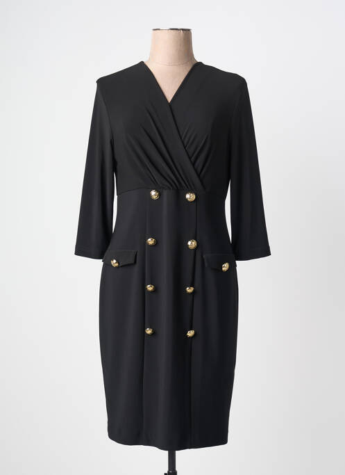 Robe mi-longue manches 3/4 manches 3/4 noir JOSEPH RIBKOFF femme