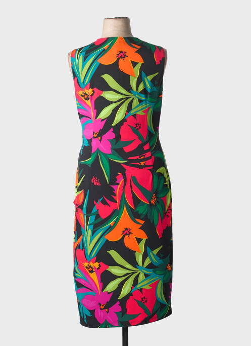 Robe mi-longue imprimé fleurs sans manche noir JOSEPH RIBKOFF femme