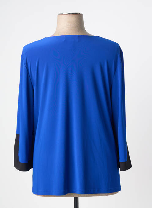 Top stretch manches 3/4 bleu JOSEPH RIBKOFF femme