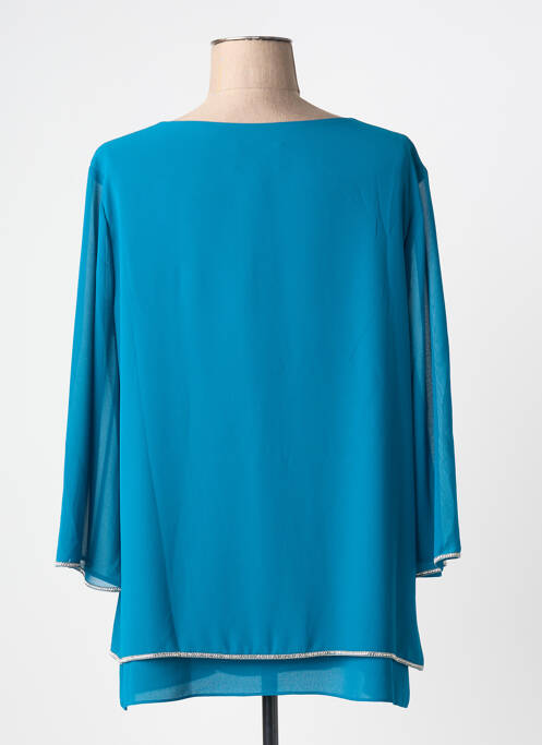 Tunique manches longues tissage crêpe bleu JOSEPH RIBKOFF femme