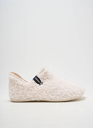 Chaussons/pantoufles bout rond talon plat jusqu'à 3cm beige VERBENAS femme