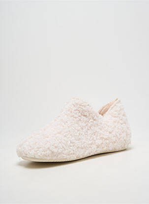 Chaussons/pantoufles bout rond talon plat jusqu'à 3cm beige VERBENAS femme