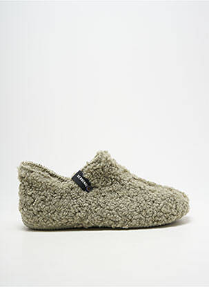 Chaussons/pantoufles bout rond talon plat jusqu'à 3cm vert VERBENAS femme