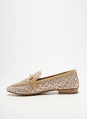 Mocassins tissage satiné talon plat jusqu'à 3cm beige COCO ET ABRICOT femme