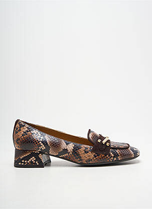 Mocassins tissage satiné talon plat jusqu'à 3cm marron PEDRO MIRALLES femme