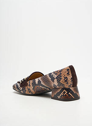 Mocassins tissage satiné talon plat jusqu'à 3cm marron PEDRO MIRALLES femme