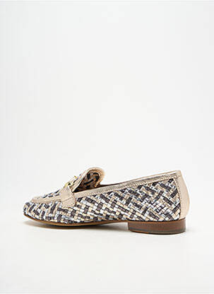 Mocassins tissage satiné talon plat jusqu'à 3cm or COCO ET ABRICOT femme