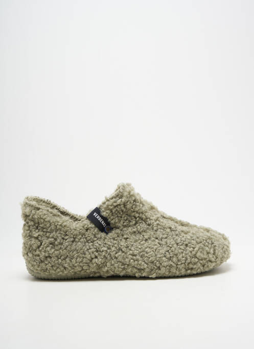 Chaussons/pantoufles bout rond talon plat jusqu'à 3cm vert VERBENAS femme