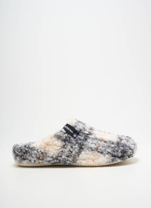 Chaussons/pantoufles bout rond talon plat jusqu'à 3cm gris VERBENAS femme