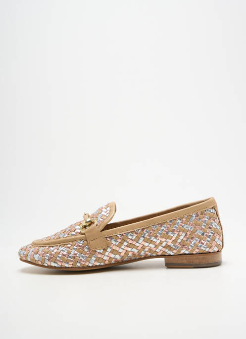 Mocassins tissage satiné talon plat jusqu'à 3cm beige COCO ET ABRICOT femme