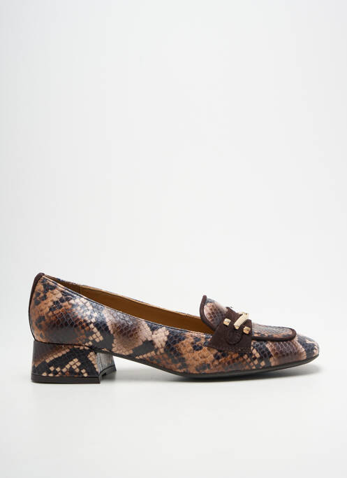 Mocassins tissage satiné talon plat jusqu'à 3cm marron PEDRO MIRALLES femme