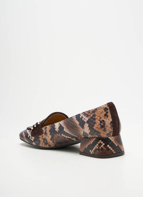 Mocassins tissage satiné talon plat jusqu'à 3cm marron PEDRO MIRALLES femme