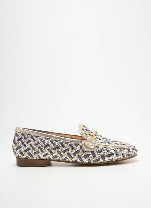 Mocassins tissage satiné talon plat jusqu'à 3cm or COCO ET ABRICOT femme