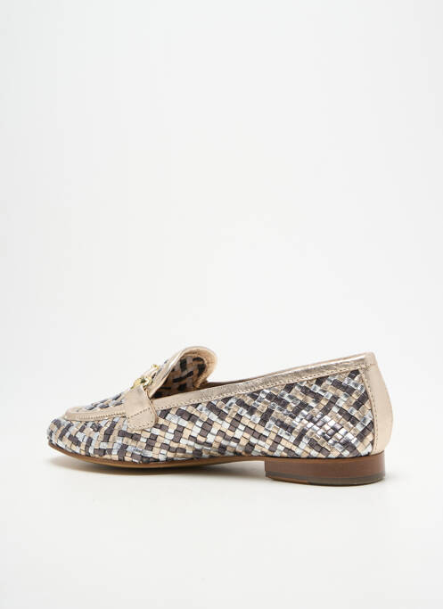 Mocassins tissage satiné talon plat jusqu'à 3cm or COCO ET ABRICOT femme