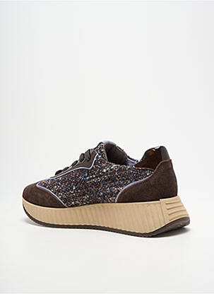 Baskets nubuck talon de 4 à 6cm marron SOFTWAVES femme