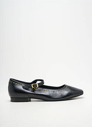 Ballerines tissage satiné talon plat jusqu'à 3cm noir REQINS femme
