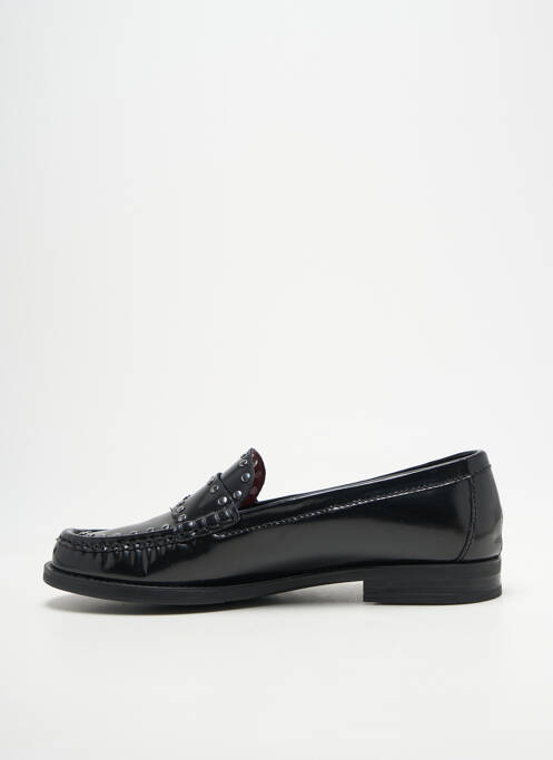 Mocassins tissage satiné talon plat jusqu'à 3cm noir ALIWELL femme