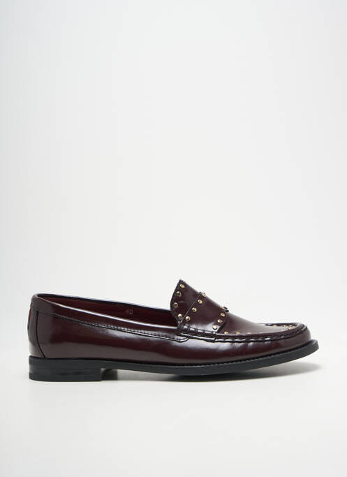 Mocassins tissage satiné talon plat jusqu'à 3cm violet ALIWELL femme