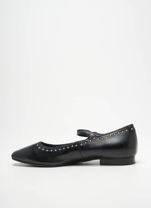 Ballerines tissage satiné talon plat jusqu'à 3cm noir REQINS femme