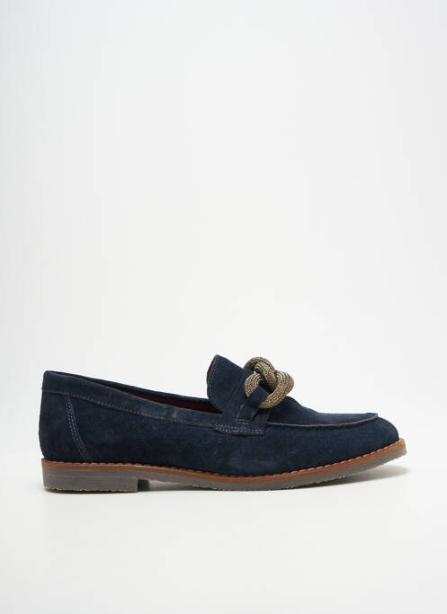 Mocassins nubuck talon plat jusqu'à 3cm bleu ALIWELL femme