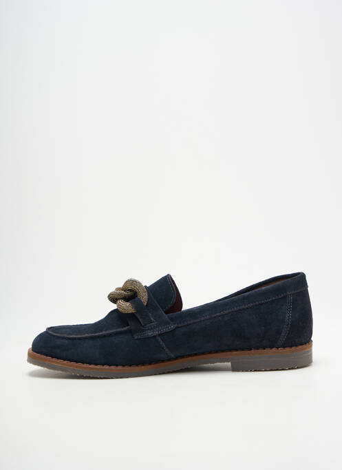 Mocassins nubuck talon plat jusqu'à 3cm bleu ALIWELL femme