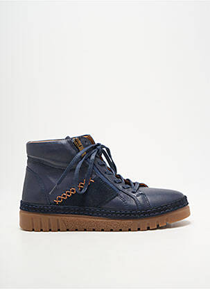 Baskets fermeture zip et lacets talon plat jusqu'à 3cm bleu COCO ET ABRICOT femme