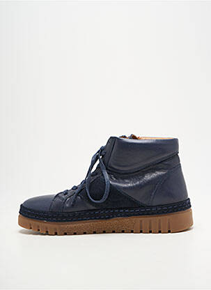 Baskets fermeture zip et lacets talon plat jusqu'à 3cm bleu COCO ET ABRICOT femme