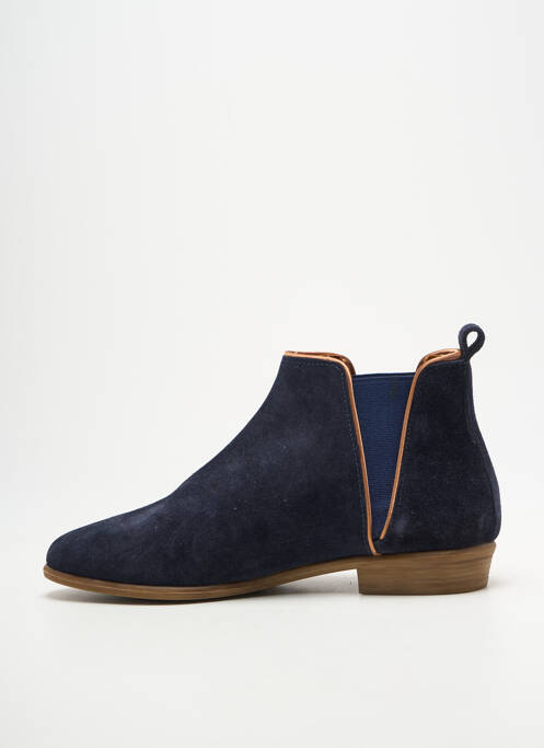 Bottines/boots nubuck talon plat jusqu'à 3cm bleu COCO ET ABRICOT femme