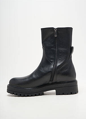 Bottines/boots tissage satiné talon de 4 à 6cm noir COCO ET ABRICOT femme