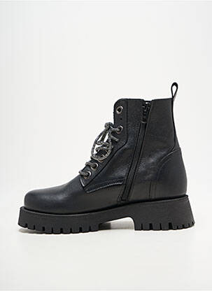 Bottines/boots tissage satiné talon de 4 à 6cm noir COCO ET ABRICOT femme
