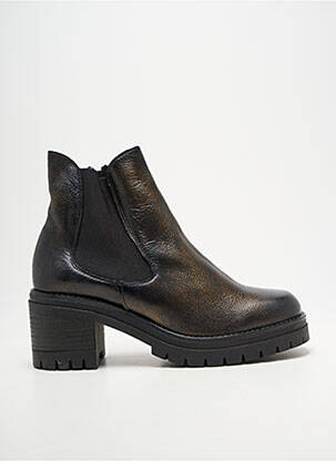 Bottines/boots matière lisse talon de 7 à 9cm marron COCO ET ABRICOT femme