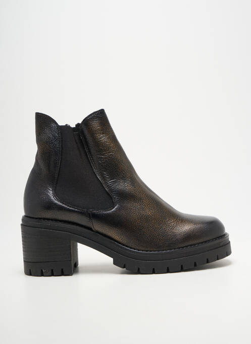 Bottines/boots matière lisse talon de 7 à 9cm marron COCO ET ABRICOT femme