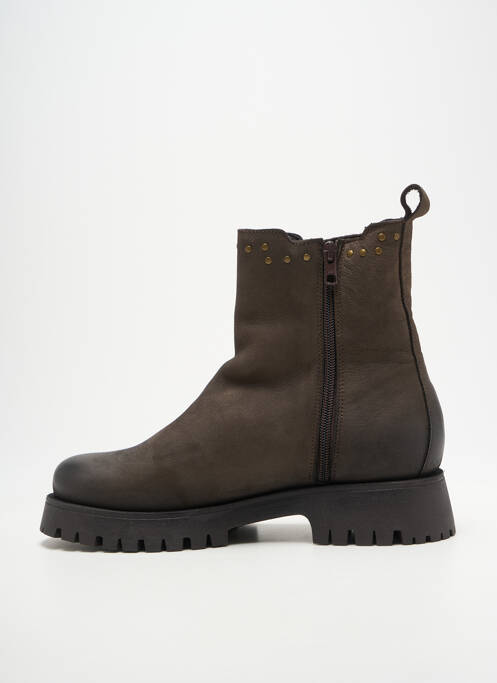 Bottines/boots tissage satiné talon de 4 à 6cm gris COCO ET ABRICOT femme