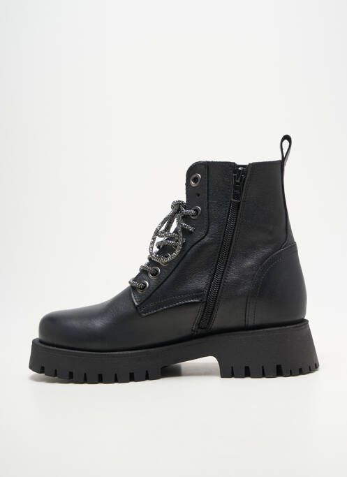 Bottines/boots tissage satiné talon de 4 à 6cm noir COCO ET ABRICOT femme