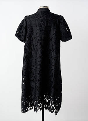 Robe mi-longue manches courtes manches courtes noir SENES femme