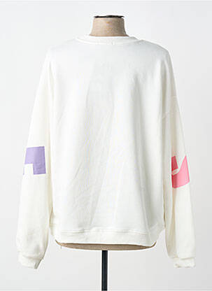 Sweat-shirt sérigraphie manches longues blanc CIAO MILANO femme