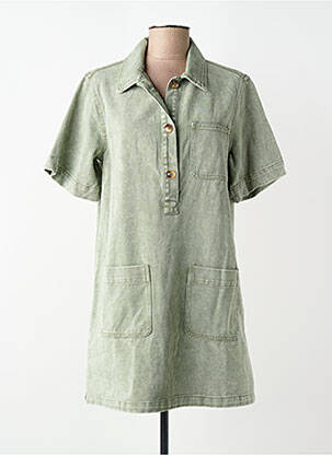 Robe courte manches courtes manches courtes gris FEELKOO femme