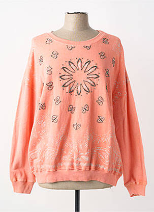 Sweat-shirt manches longues manches longues orange GOLD SILVER femme