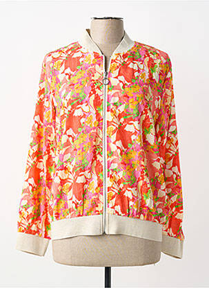 Veste casual fermeture zippée sur le devant rose BY ONE femme