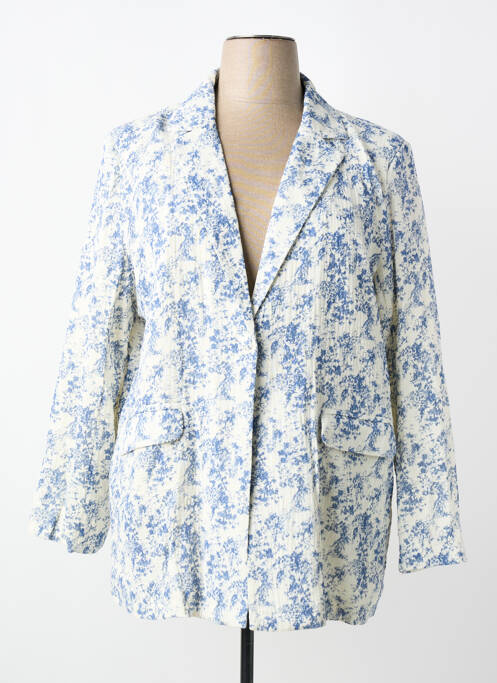 Blazer coupe cintrée bleu BY ONE femme