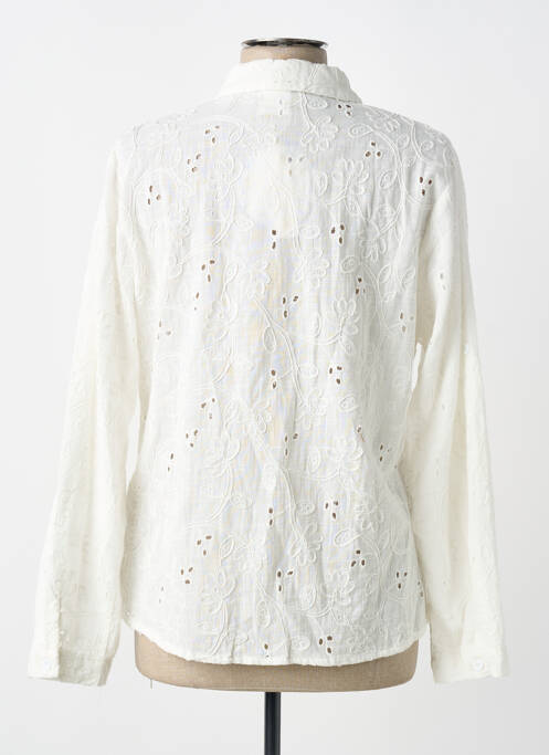 Chemisier coupe droite manches longues blanc ONADO femme