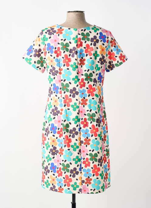 Robe courte manches courtes manches courtes blanc HIPPOCAMPE femme