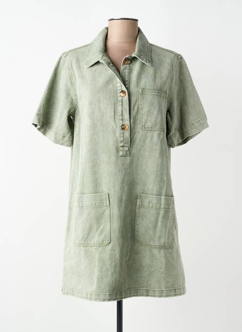 Robe courte manches courtes manches courtes gris FEELKOO femme