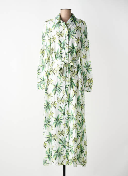 Robe longue manches longues manches longues vert EXQUISS'S femme