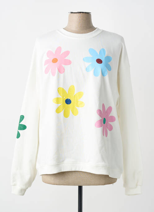 Sweat-shirt manches longues manches longues blanc CIAO MILANO femme