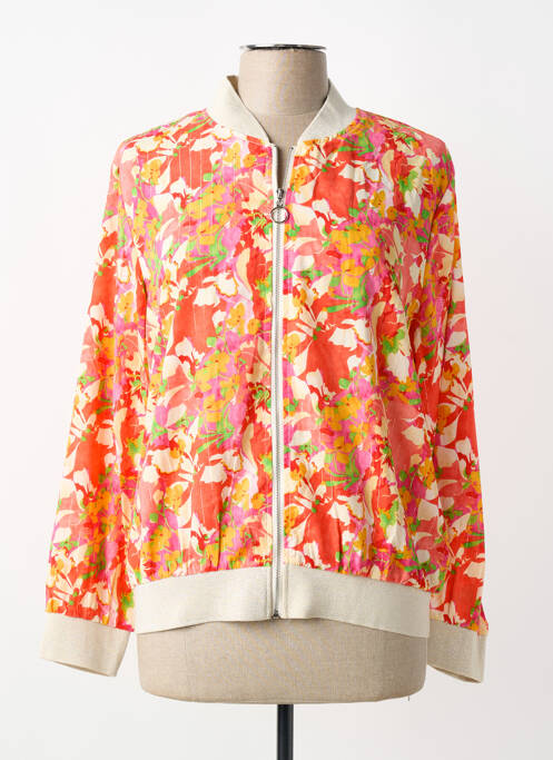Veste casual fermeture zippée sur le devant rose BY ONE femme