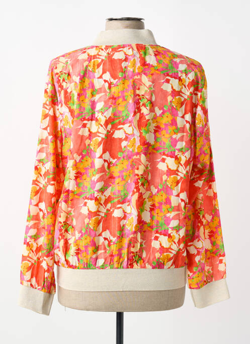 Veste casual fermeture zippée sur le devant rose BY ONE femme
