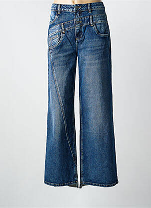Jeans coupe large stretch taille normale bleu TOXIK3 femme