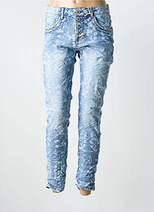 Jeans coupe slim stretch taille normale bleu KAROSTAR femme