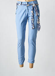 Pantalon 7/8 stretch taille normale bleu NAIIF femme